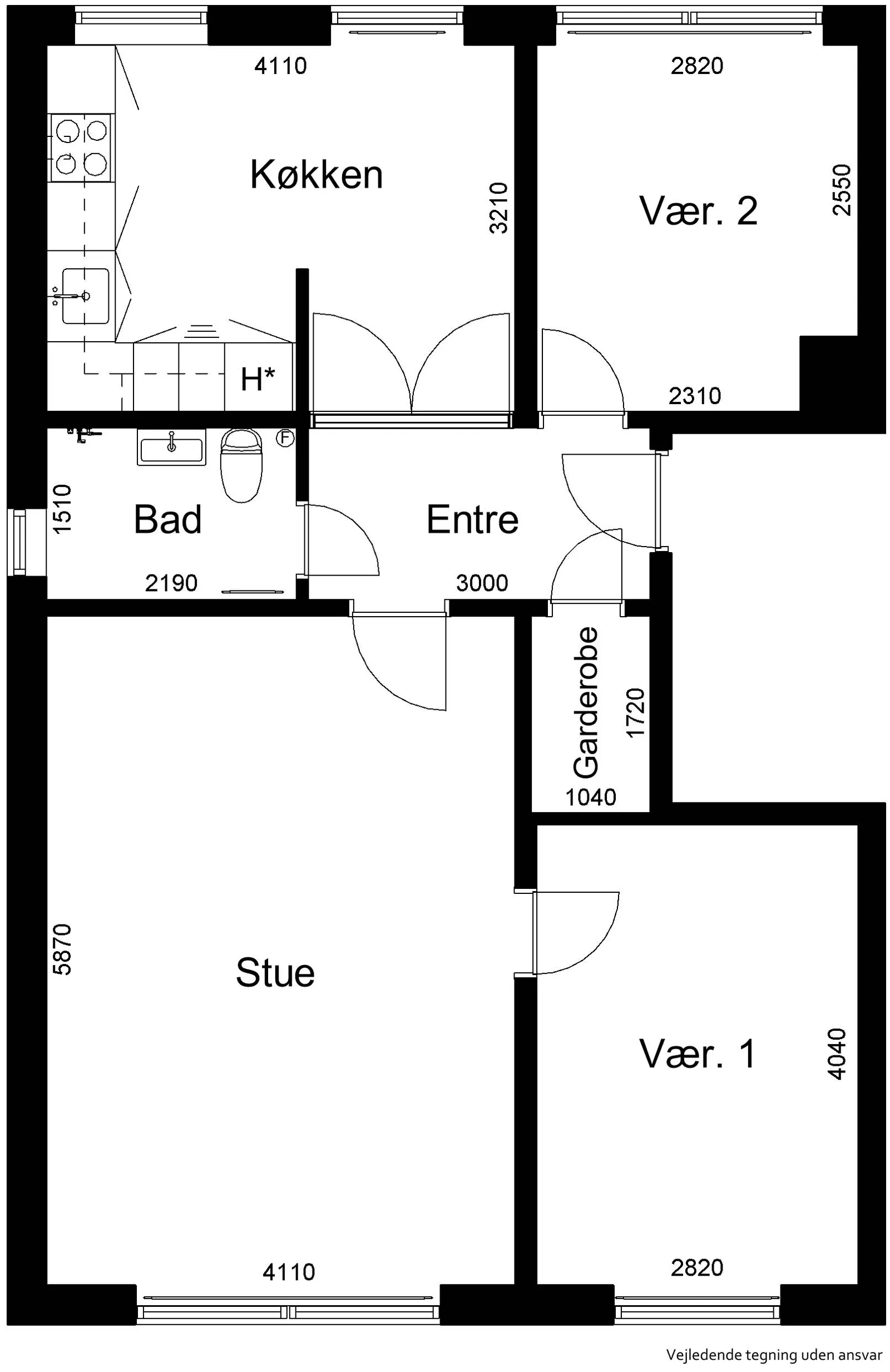 Blegen 10 1. tv. · 3 vær. · 86 m² · Lejlighed